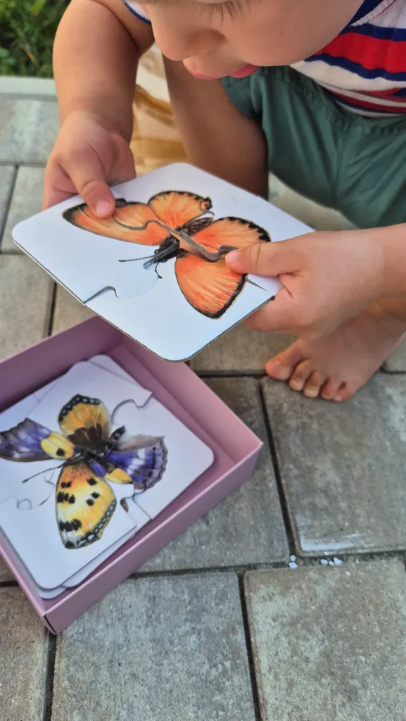 Puzzle ze zwierzętami motyle